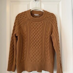 J.Crew Brown Cable Knit cotton Sweater